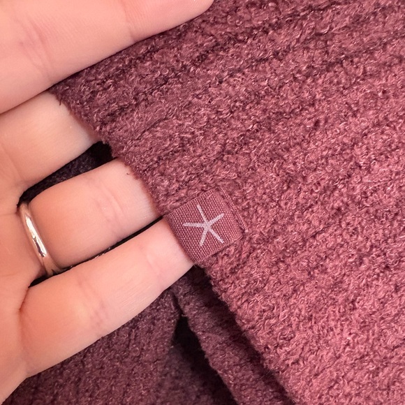 Barefoot Dreams CozyChic Lite Circle Cardi sweater in Deep Aubergine size medium - Picture 12 of 14